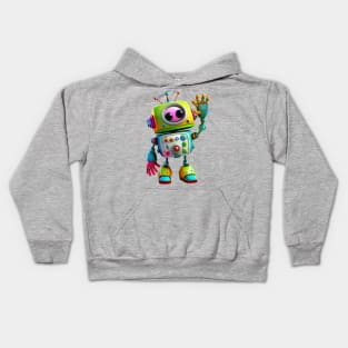 Cute Friendly Robot for Kids and Adults Kids Hoodie